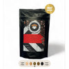 Image shows a bag of Bull Fuel Medium Roast Coffee on a white backdrop.