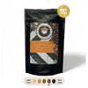 Image shows a bag of Give the Dog a Bone Dark Roast Coffee on a white backdrop.