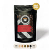 Image shows a bag of Hair of the Bulldog Dark Roast Coffee on a white backdrop.